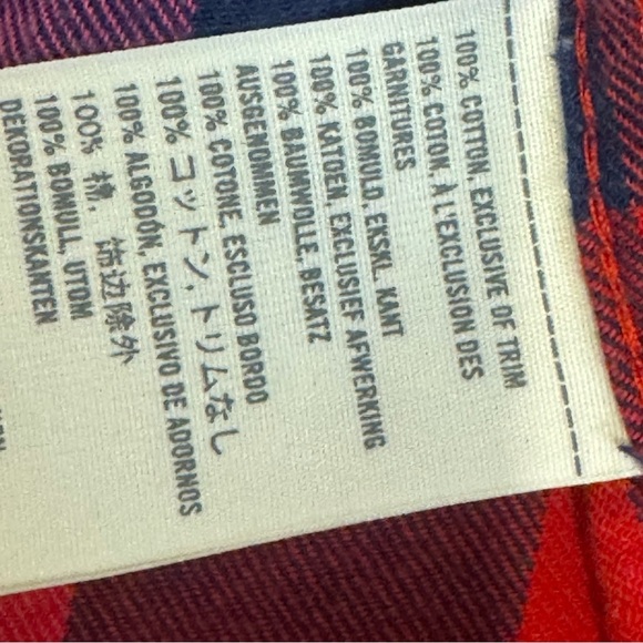 Abercrombie & Fitch Red and Blue Plaid Button Down Shirt - Picture 6 of 7